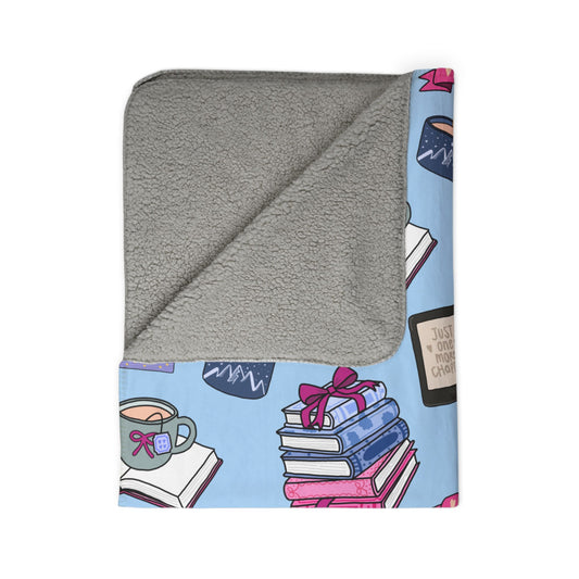 Just One More Chapter Sherpa Fleece Blanket
