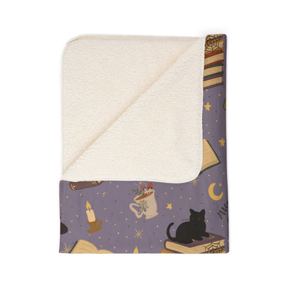 Witchy Book Lover Sherpa Fleece Blanket