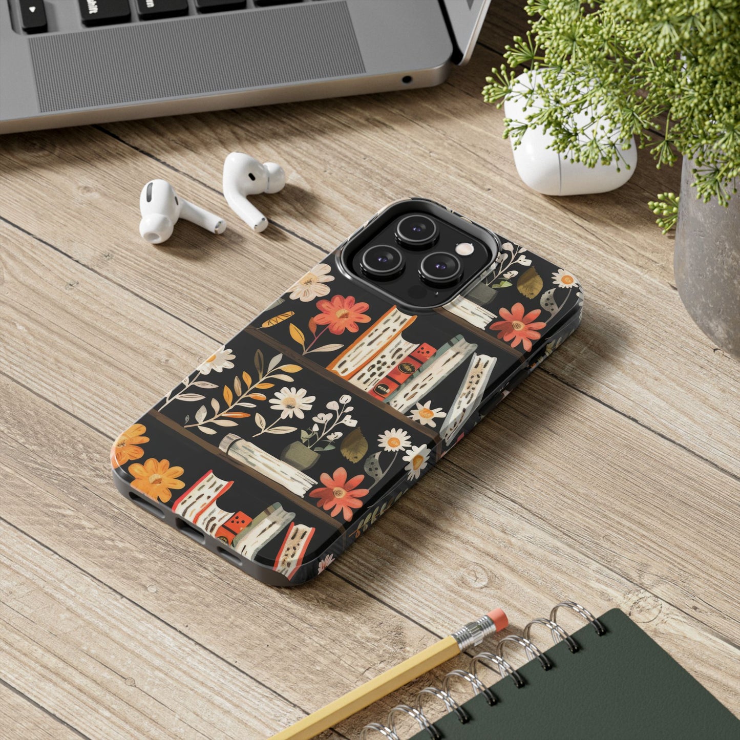 Cozy Bookshelf Bloom Phone Case