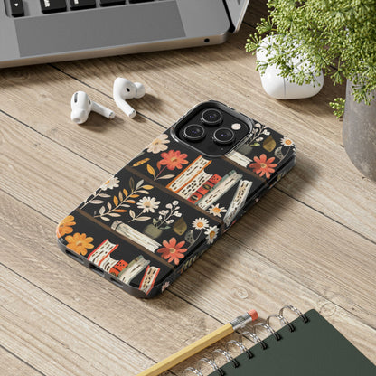 Cozy Bookshelf Bloom Phone Case
