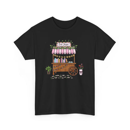 Pastel Book Shoppe Tee — Cute Floral Market Vendor Graphic T-Shirt