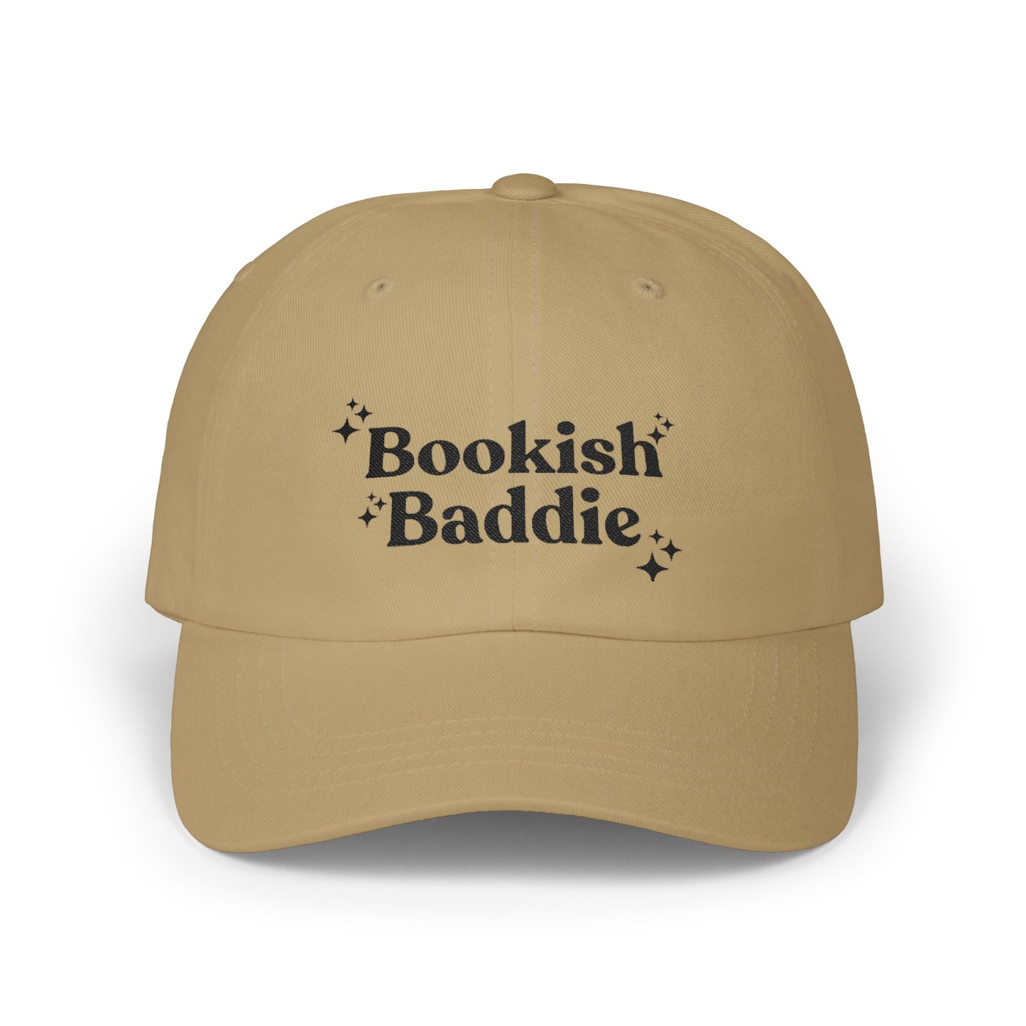 Bookish Baddie Embroidered Baseball Cap-Black Font