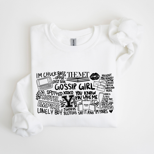 Stylish Gossip Girl Crewneck Sweatshirt-Gossip Girl Vibes