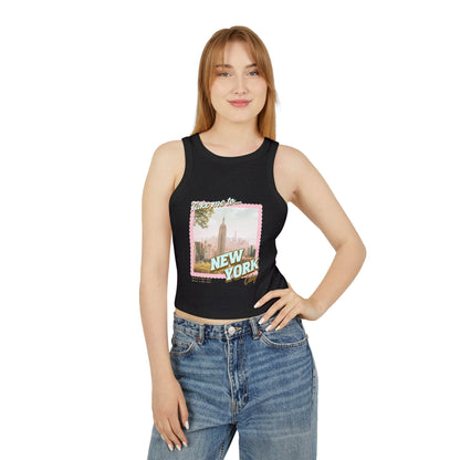 Take Me to New York Summer Racer Tank Top