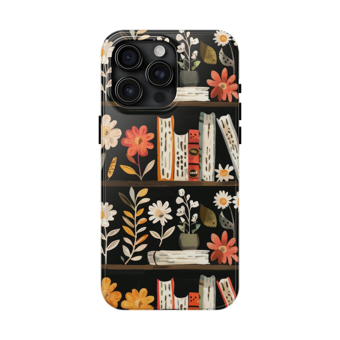 Cozy Bookshelf Bloom Phone Case