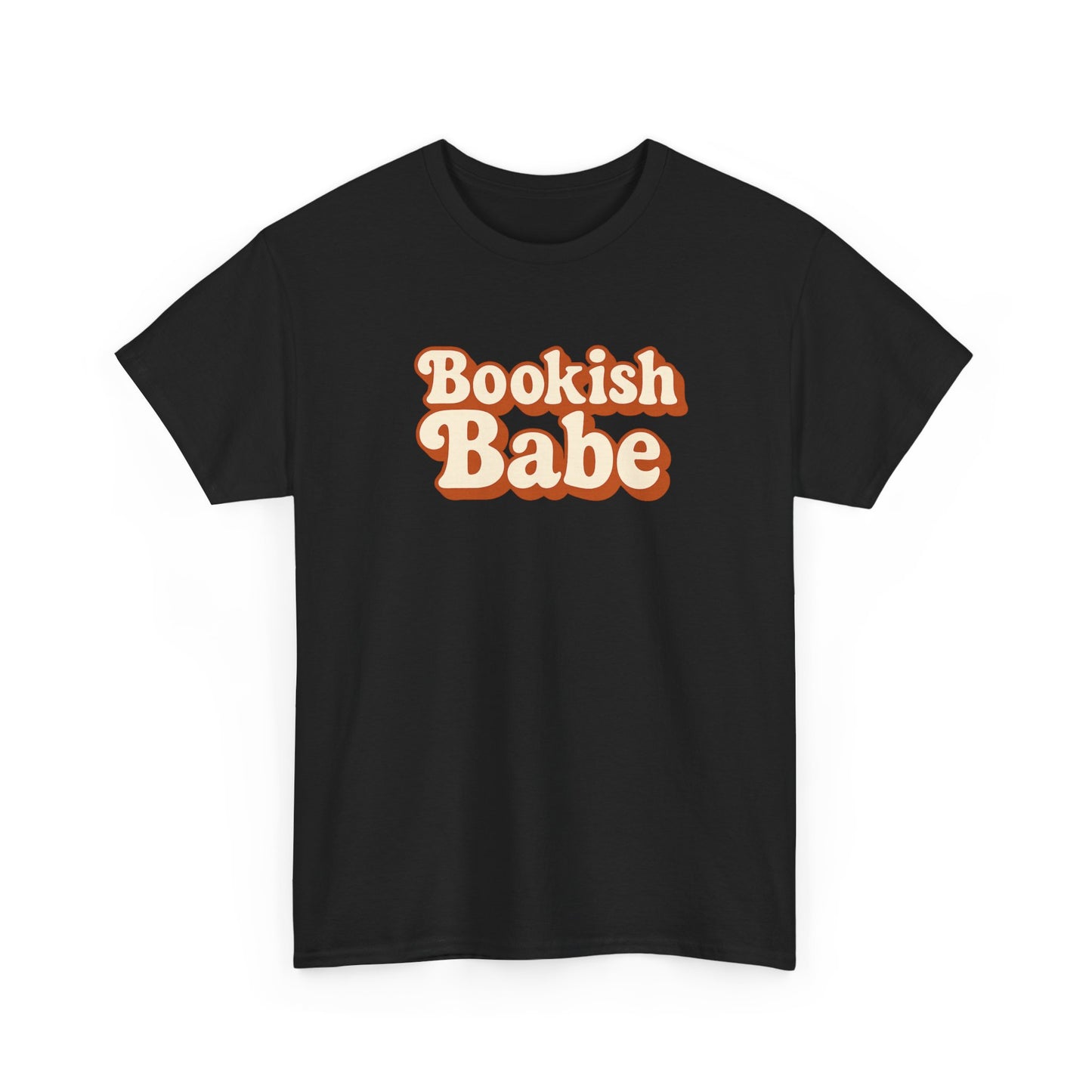 Bookish Babe T-Shirt — Retro Script Graphic Tee for Book Lovers