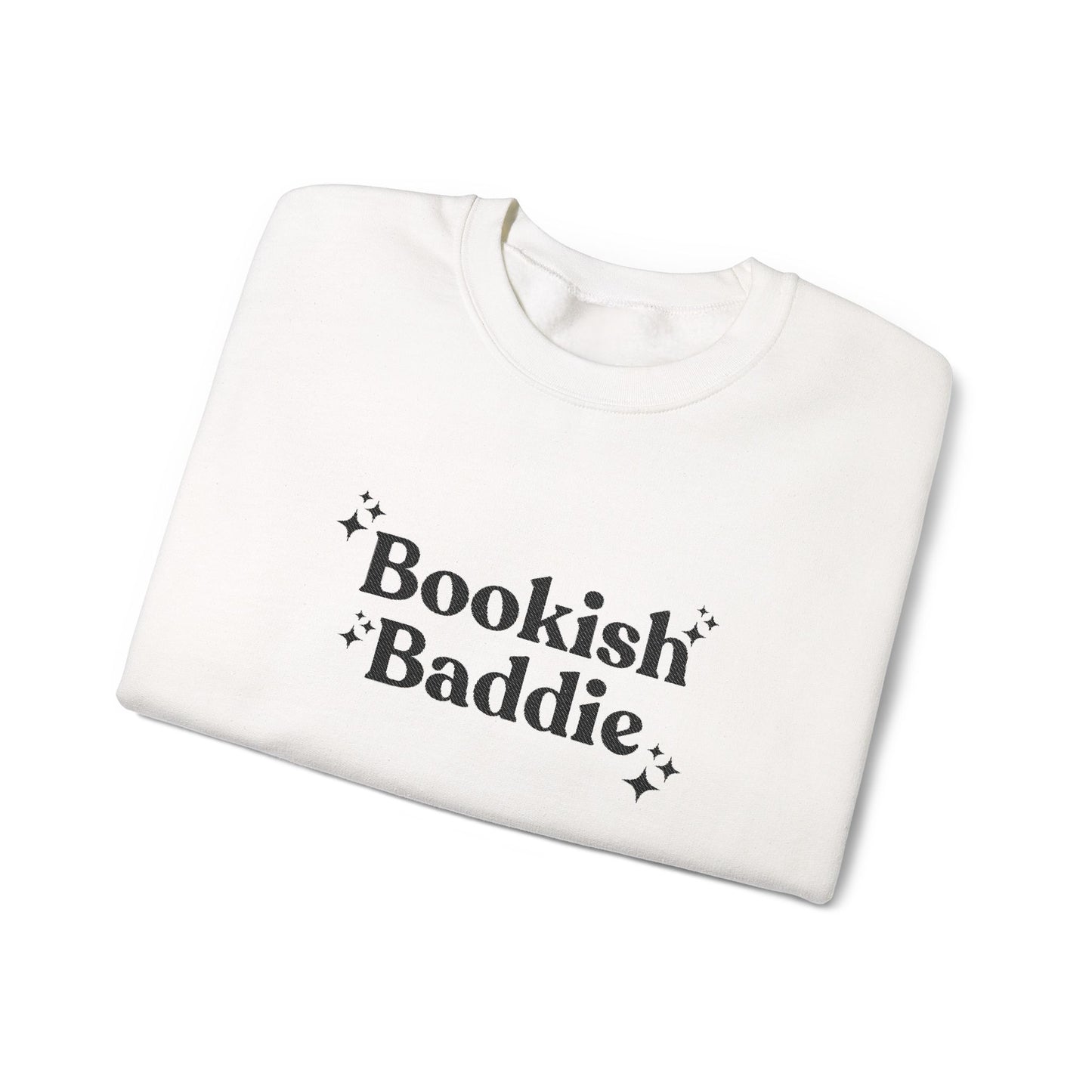 Bookish Baddie Embroidered Crewneck Sweatshirt