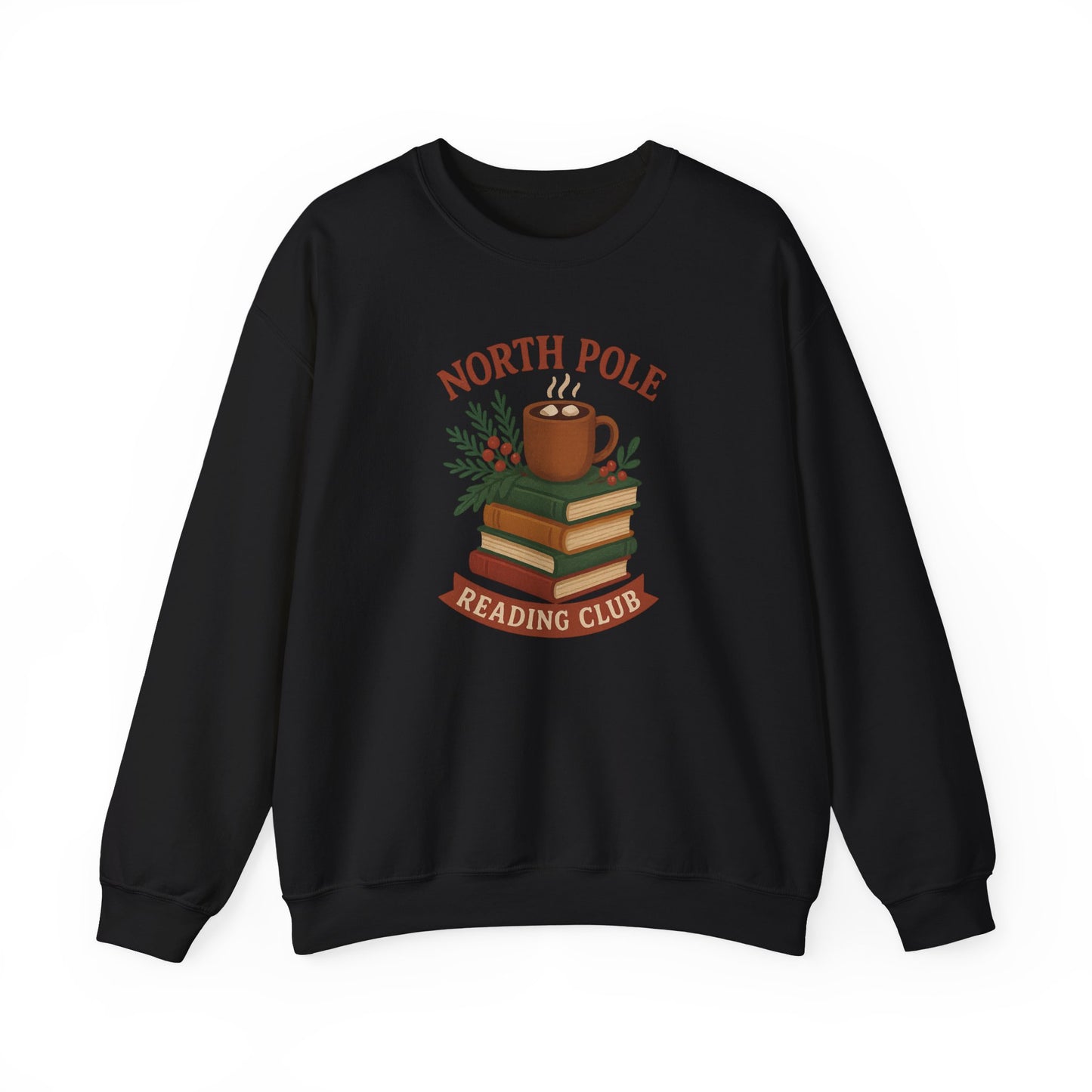 North Pole Reading Club Sweatshirt — Cozy Holiday Book Lovers Crewneck