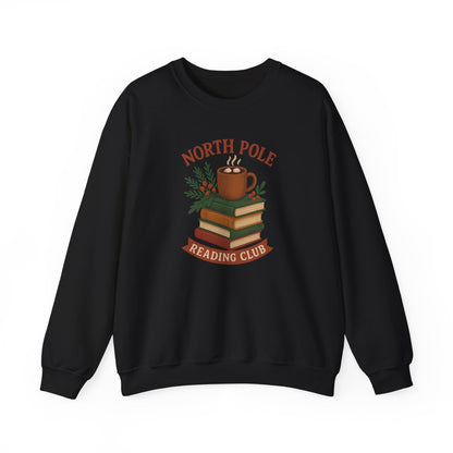 North Pole Reading Club Sweatshirt — Cozy Holiday Book Lovers Crewneck
