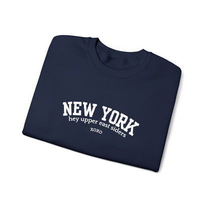 New York Upper East Side Embroidered Crewneck Sweatshirt
