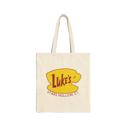 Charming Cotton Canvas Tote Bag - Luke's Diner Stars Hollow Design