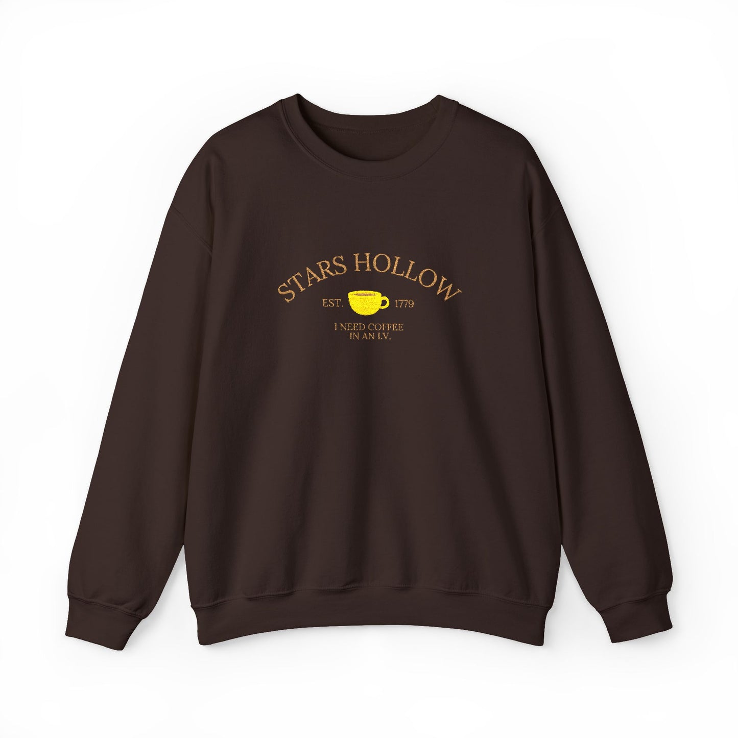 Stars Hollow Coffee Embroidered Crewneck  Sweatshirt-Gilmore Girls