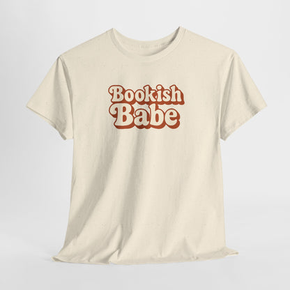 Bookish Babe T-Shirt — Retro Script Graphic Tee for Book Lovers