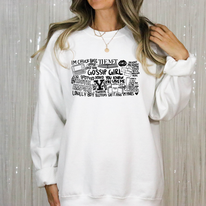 Stylish Gossip Girl Crewneck Sweatshirt-Gossip Girl Vibes