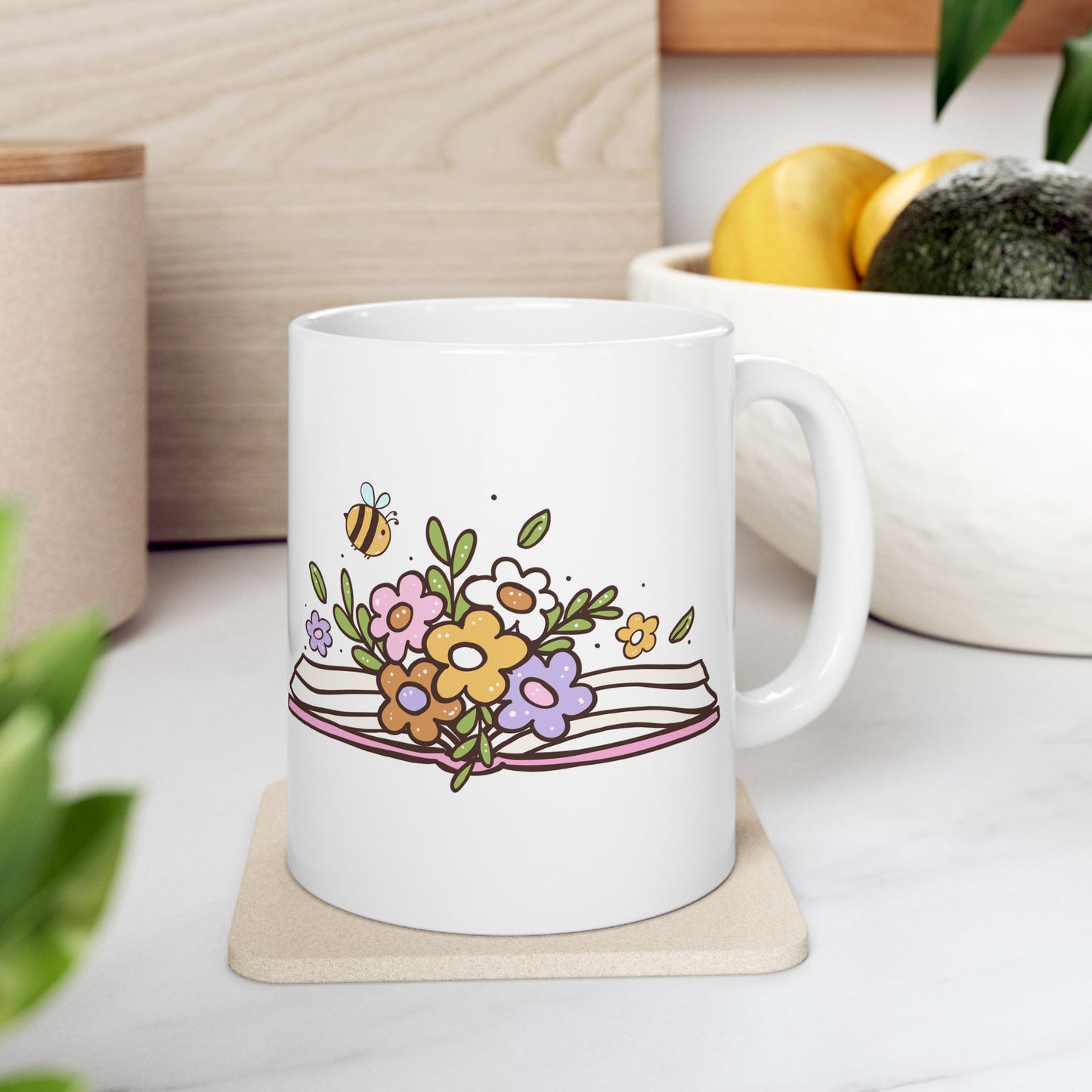 Blooming Pages Mug — Book Lover Cup