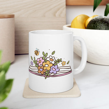 Blooming Pages Mug — Book Lover Cup