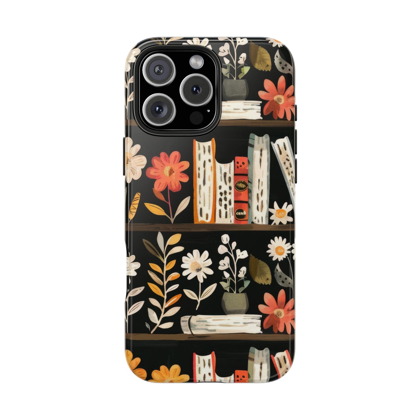 Cozy Bookshelf Bloom Phone Case