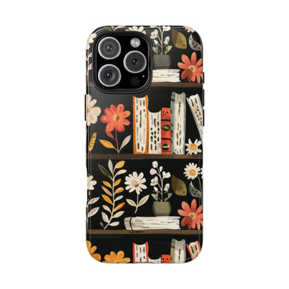 Cozy Bookshelf Bloom Phone Case