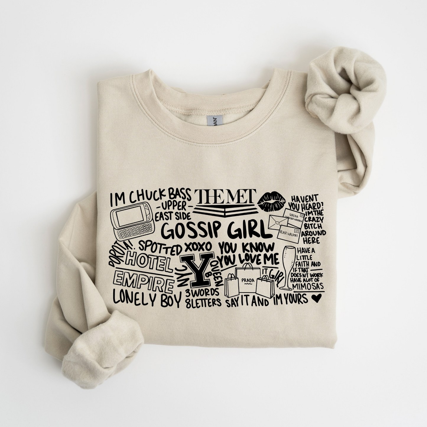 Stylish Gossip Girl Crewneck Sweatshirt-Gossip Girl Vibes