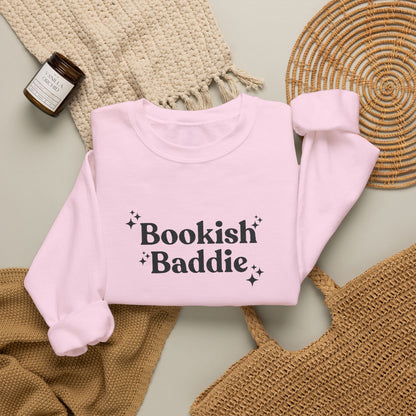 Bookish Baddie Embroidered Crewneck Sweatshirt