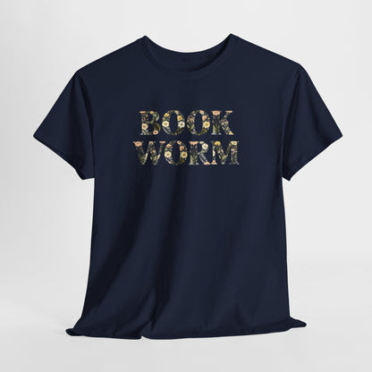 Bookworm Floral T-Shirt — Cute Reading Lover Tee