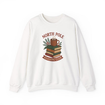 North Pole Reading Club Sweatshirt — Cozy Holiday Book Lovers Crewneck