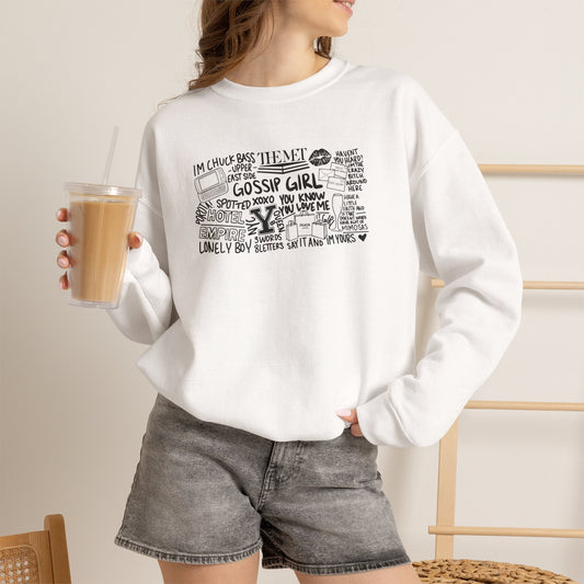 Stylish Gossip Girl Crewneck Sweatshirt-Gossip Girl Vibes