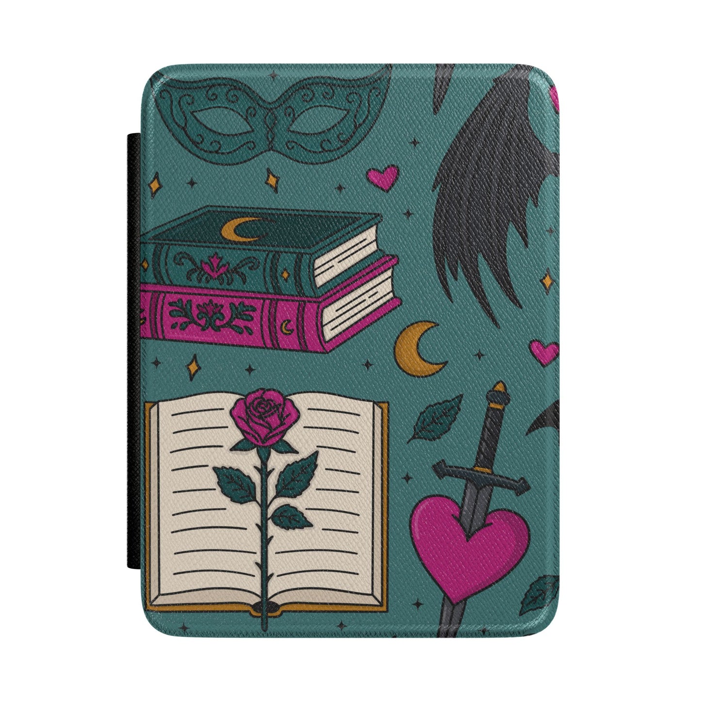 Fantasy Romance Green Leatherette Kindle Paperwhite Case