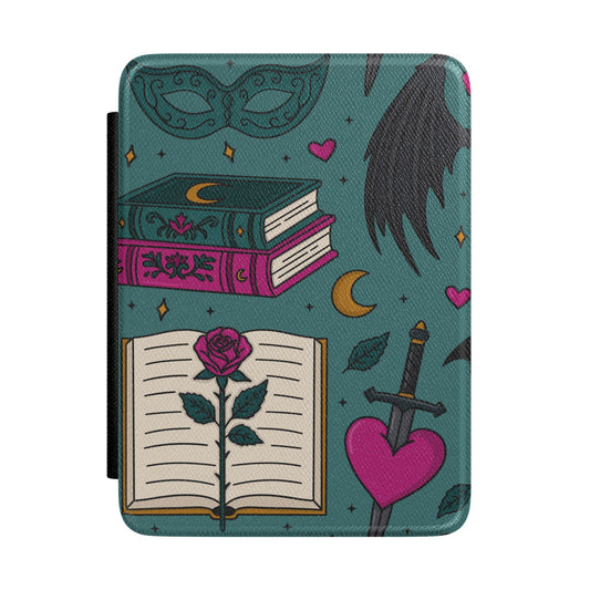 Fantasy Romance Green Leatherette Kindle Paperwhite Case