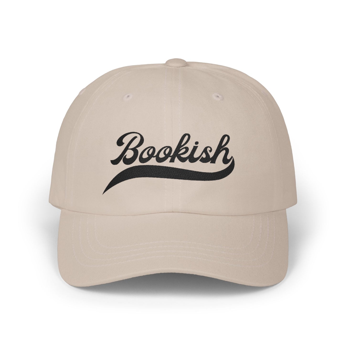 Bookish Embroidered Baseball Cap-Black