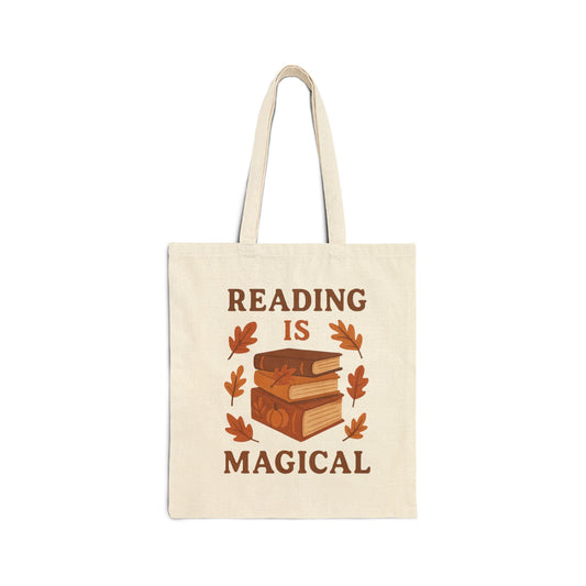 Magical Reading Canvas Tote Bag-Book Lover Tote