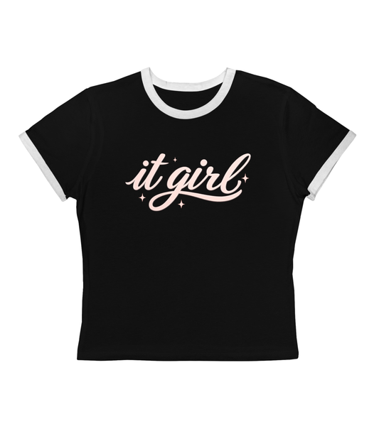 It Girl Ringer Tee — Gossip Girl Retro Graphic Tee