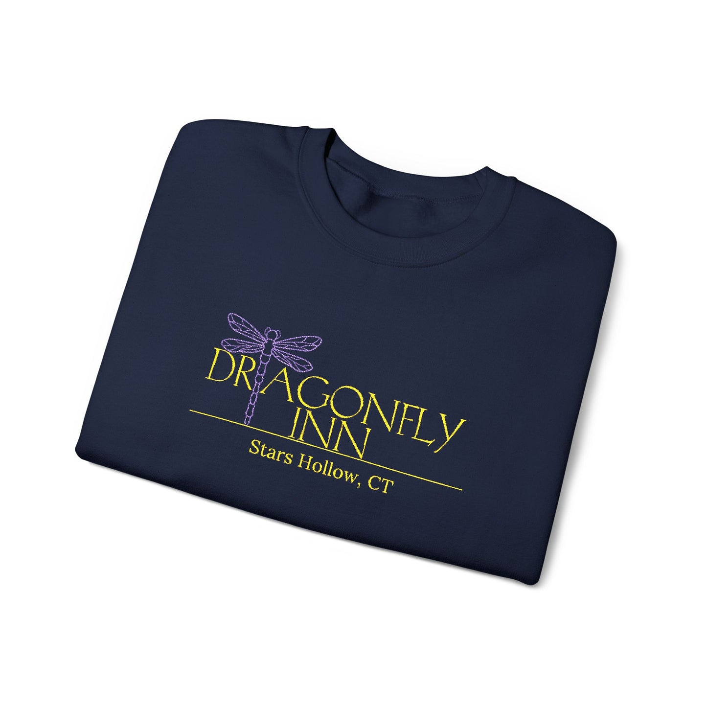 Dragonfly Inn Embroidered Crewneck Sweatshirt-Gilmore Girls Stars Hollow