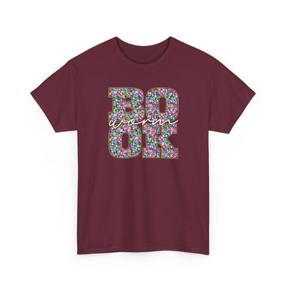 Bookworm Floral Graphic Tee — Colorful Bohemian Letters T-Shirt