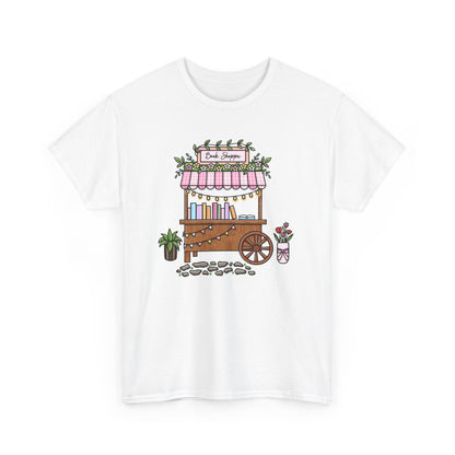 Pastel Book Shoppe Tee — Cute Floral Market Vendor Graphic T-Shirt