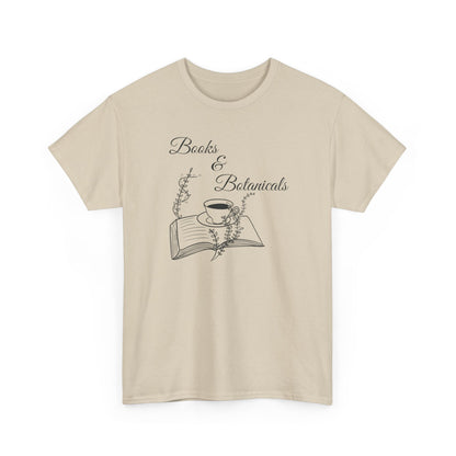 Books & Botanicals Unisex Cotton Tee | Perfect for Book & Plant Lovers