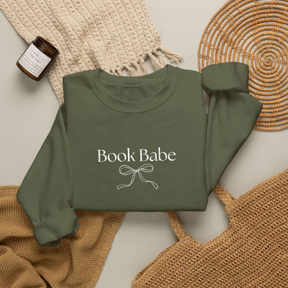 Book Babe Embroidered Crewneck Sweatshirt