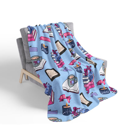 Just One More Chapter Sherpa Fleece Blanket