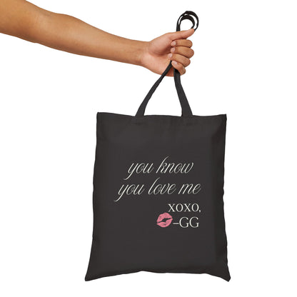 You Know You Love Me Tote Canvas Tote Bag-Gossip Girl