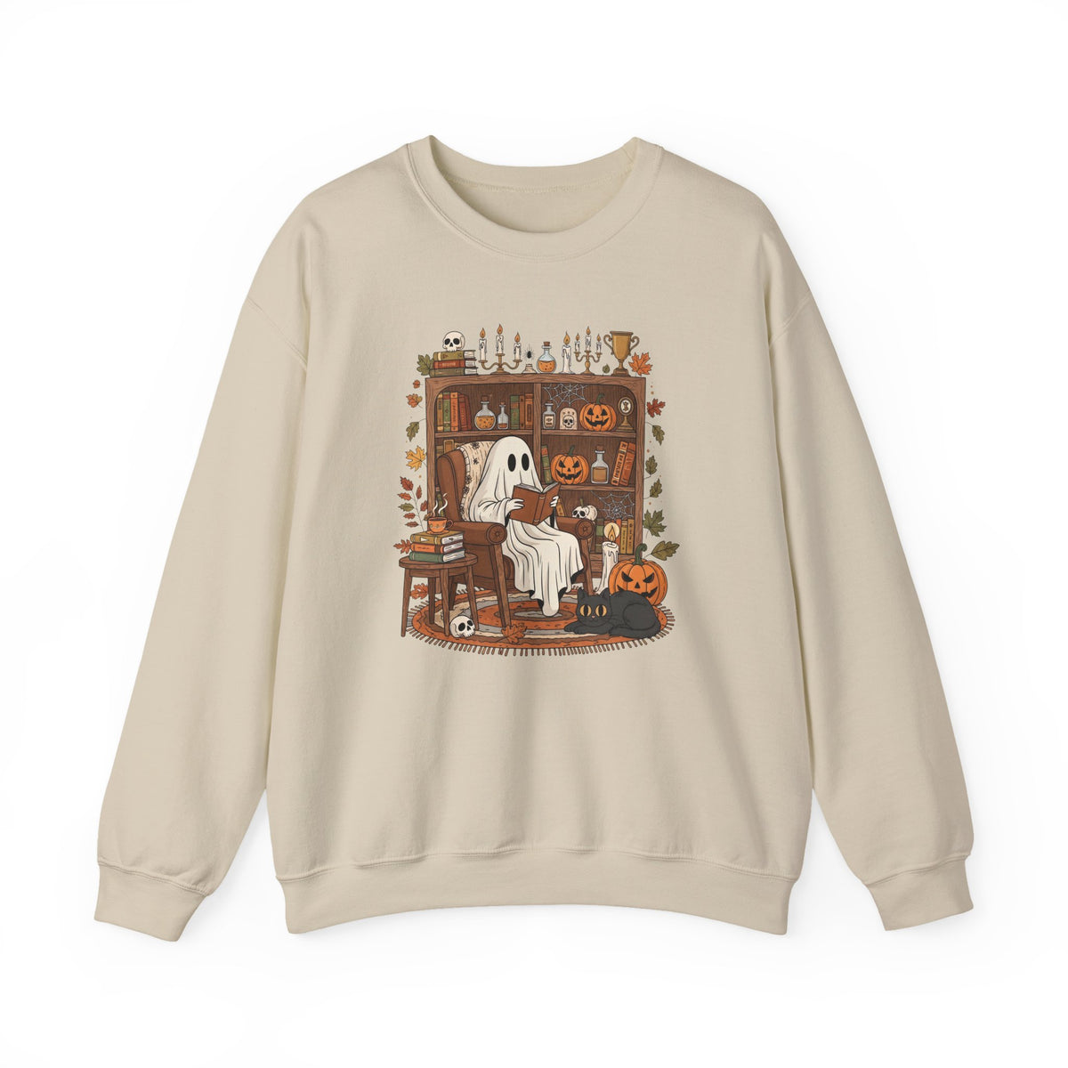 Ghostly Reading Nook Crewneck Sweatshirt