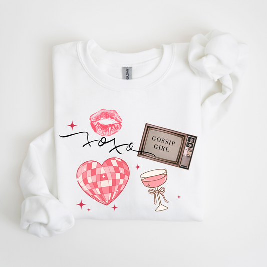 XOXO Gossip Girl Crewneck Sweatshirt-Gossip Girl Vibes