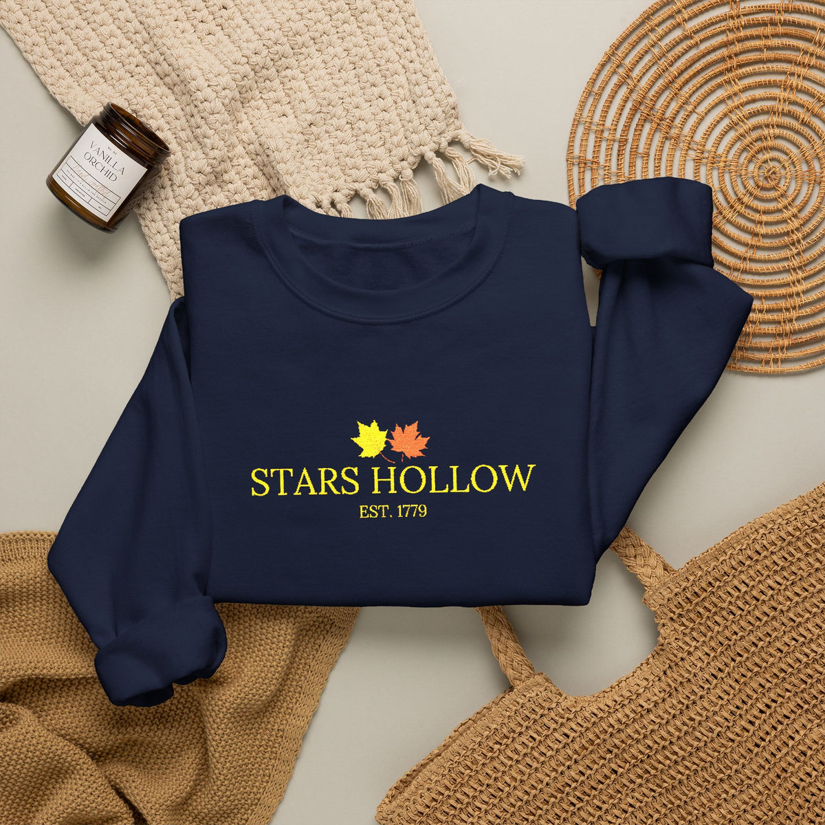 Stars Hollow Fall Embroidered Crewneck Sweatshirt