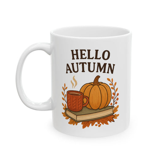 Autumn Inspired Ceramic Mug-Hello Autumn