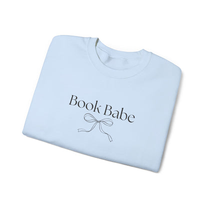 Book Babe Embroidered Crewneck Sweatshirt-Black Font