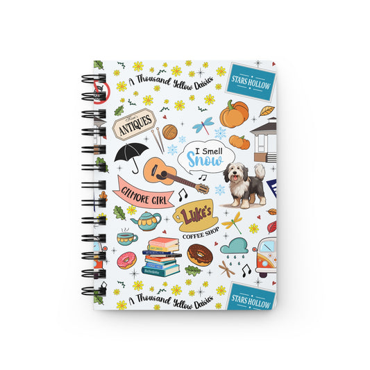 Gilmore Girls-Inspired Spiral Notebook-White