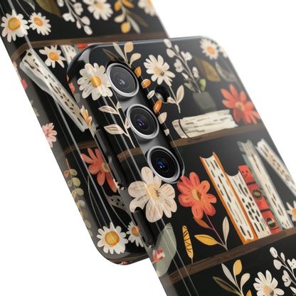 Cozy Bookshelf Bloom Phone Case