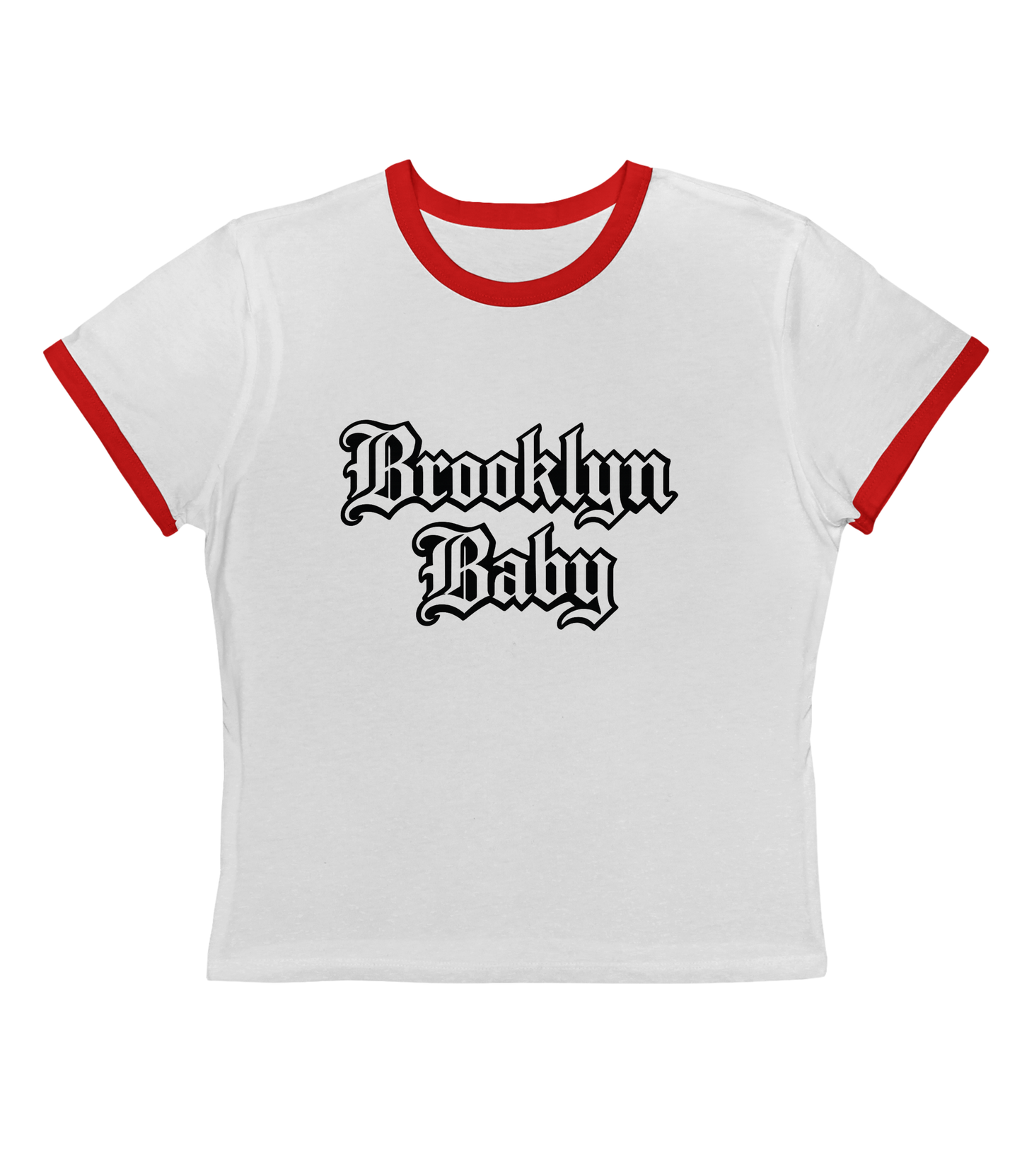 Brooklyn Baby Ringer Tee — Vintage Gossip Girl Cropped T-Shirt