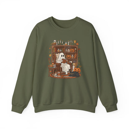 Ghostly Reading Nook Crewneck Sweatshirt