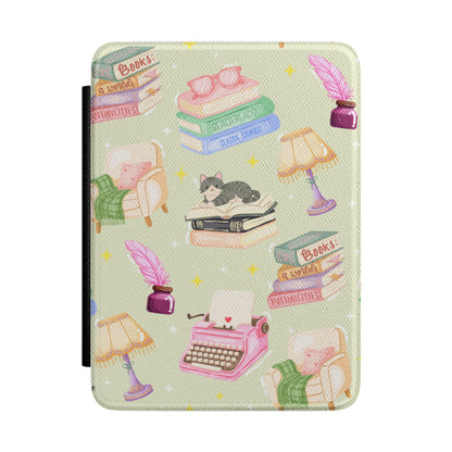 Dreamy Book Lover Green Leatherette Kindle Paperwhite Case
