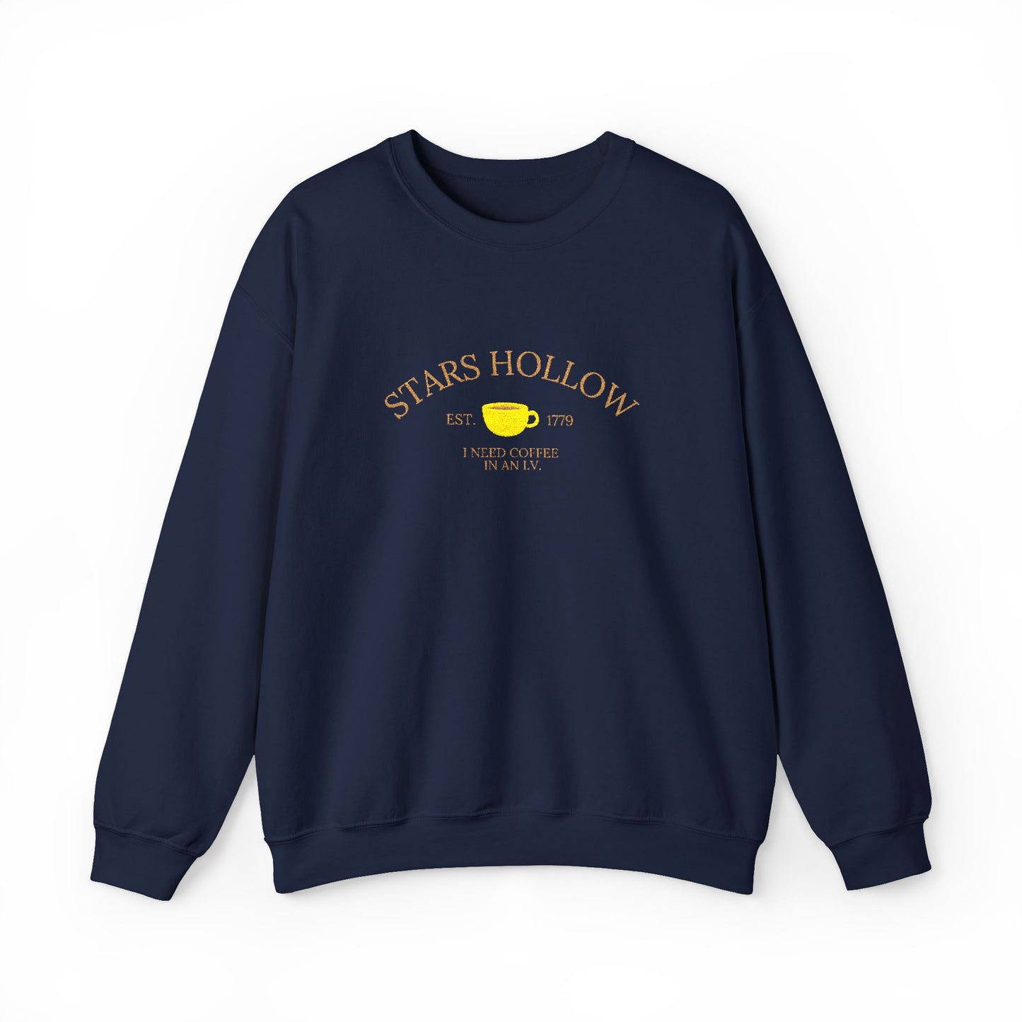 Stars Hollow Coffee Embroidered Crewneck  Sweatshirt-Gilmore Girls